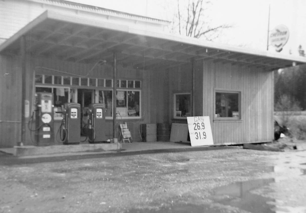 black and white storefront