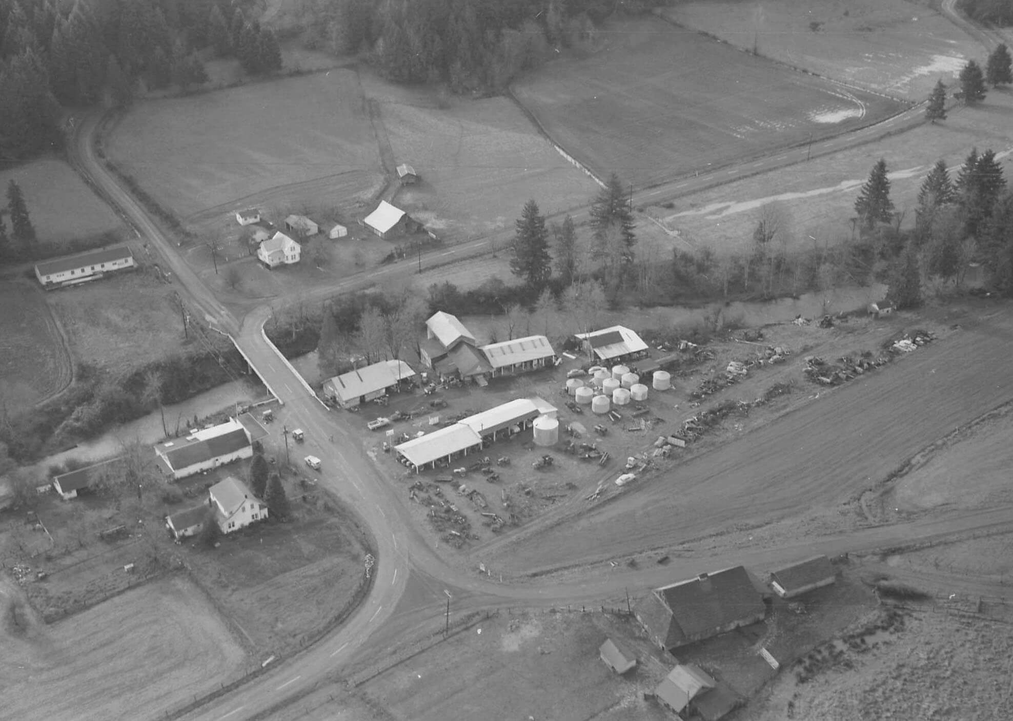 ariel view of early Fischer Mill Supply, Inc.