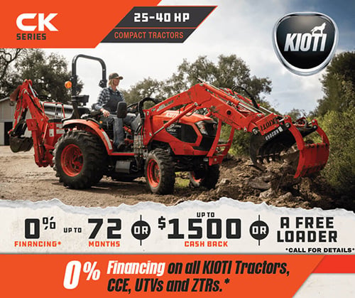 0% financing for up to 72 months OR up to $1,500 cash back OR a free loader!